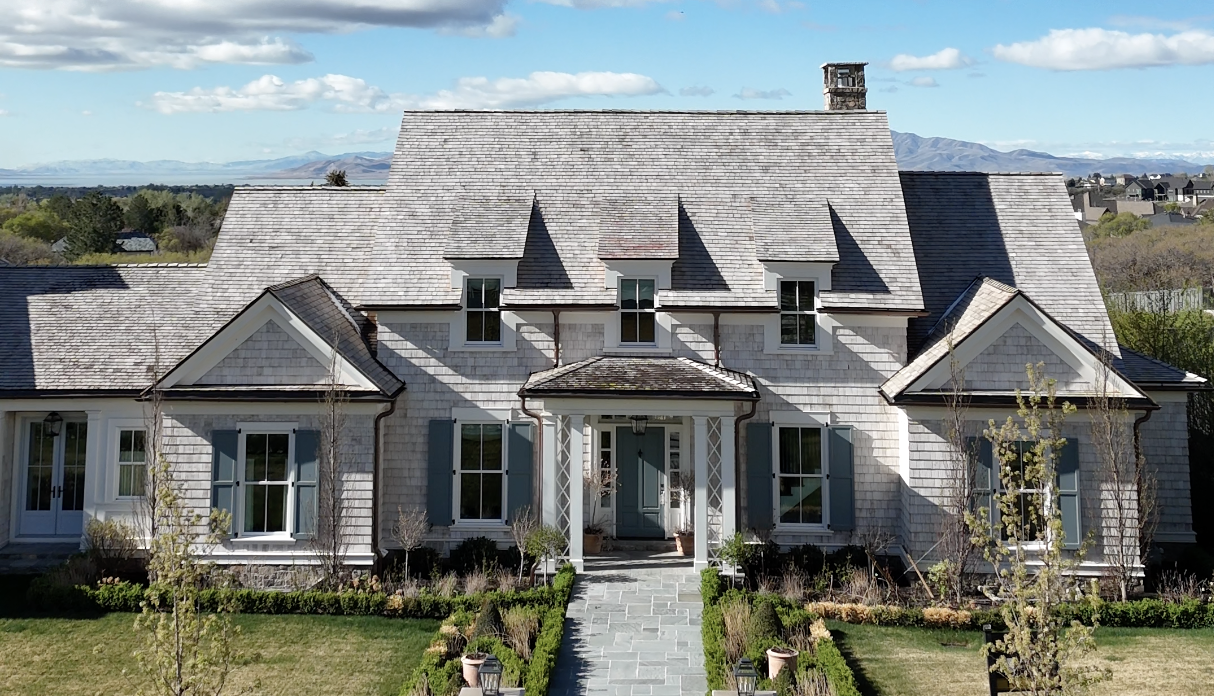 Aerial photography of Grove Homes Parade of Homes winner in Alpine, Utah