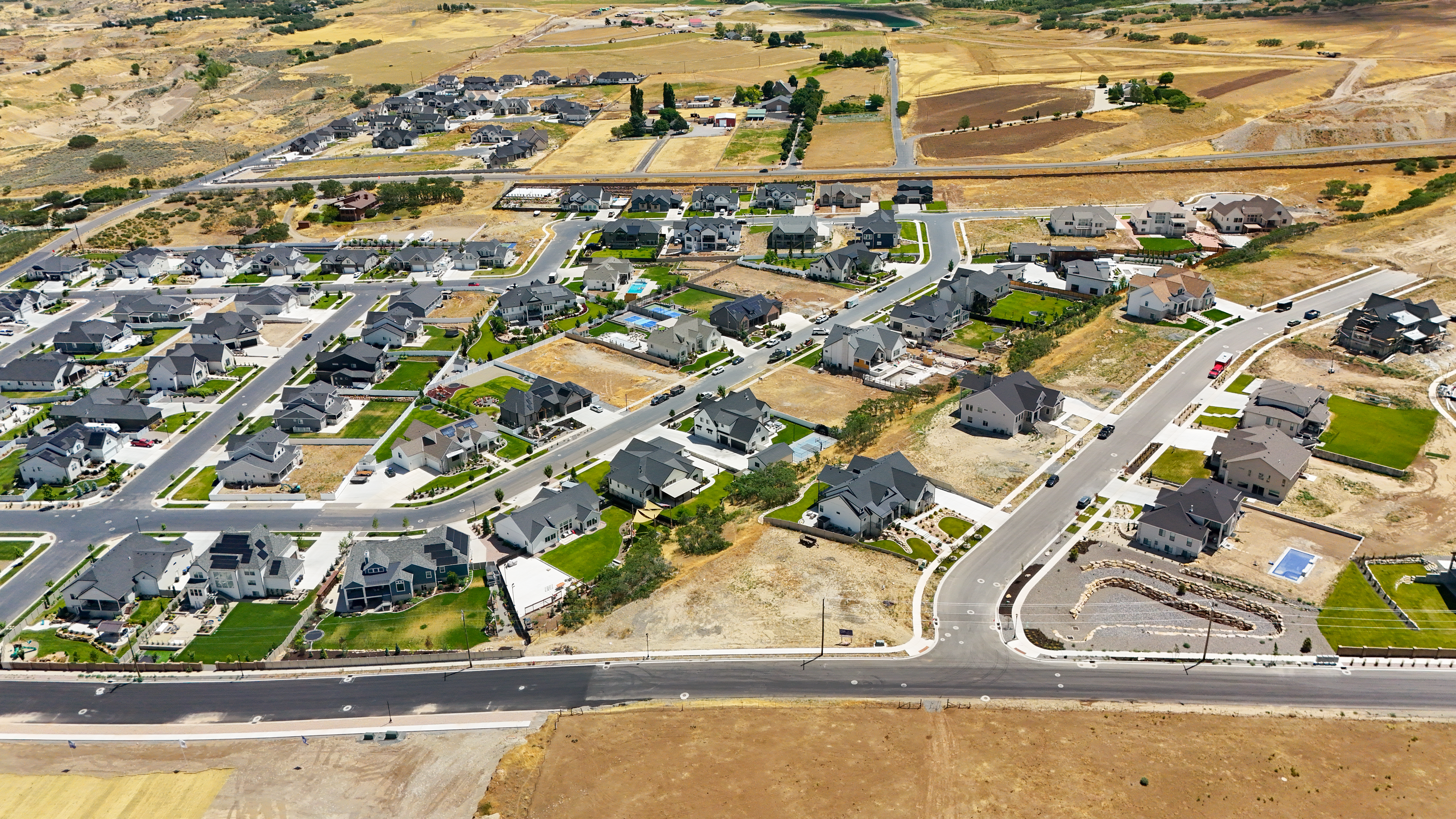 Aerial drone photo 761 Ridge Drive lot Salt Lake City