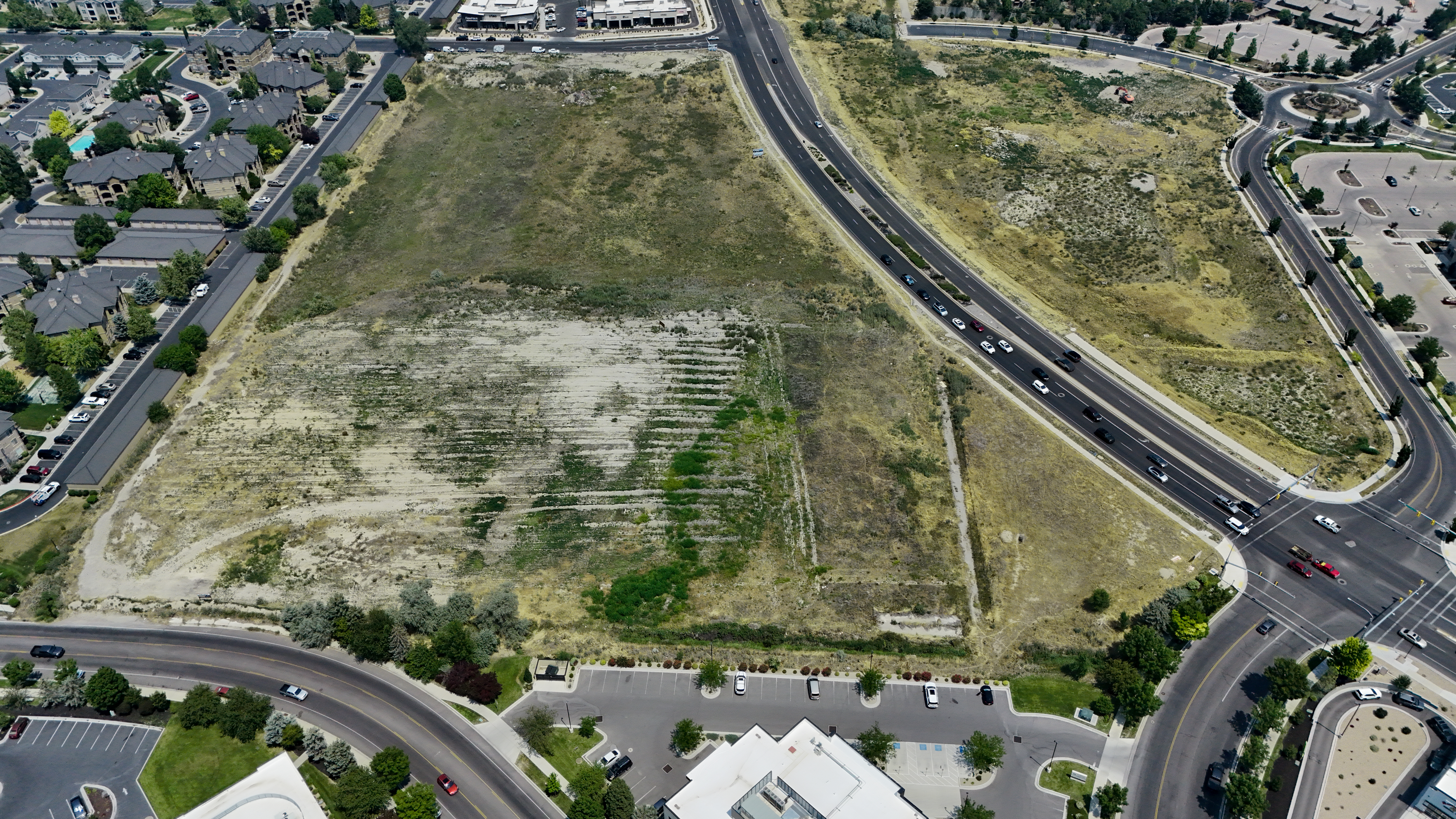 Aerial view of Pleasant Grove Utah land parcel