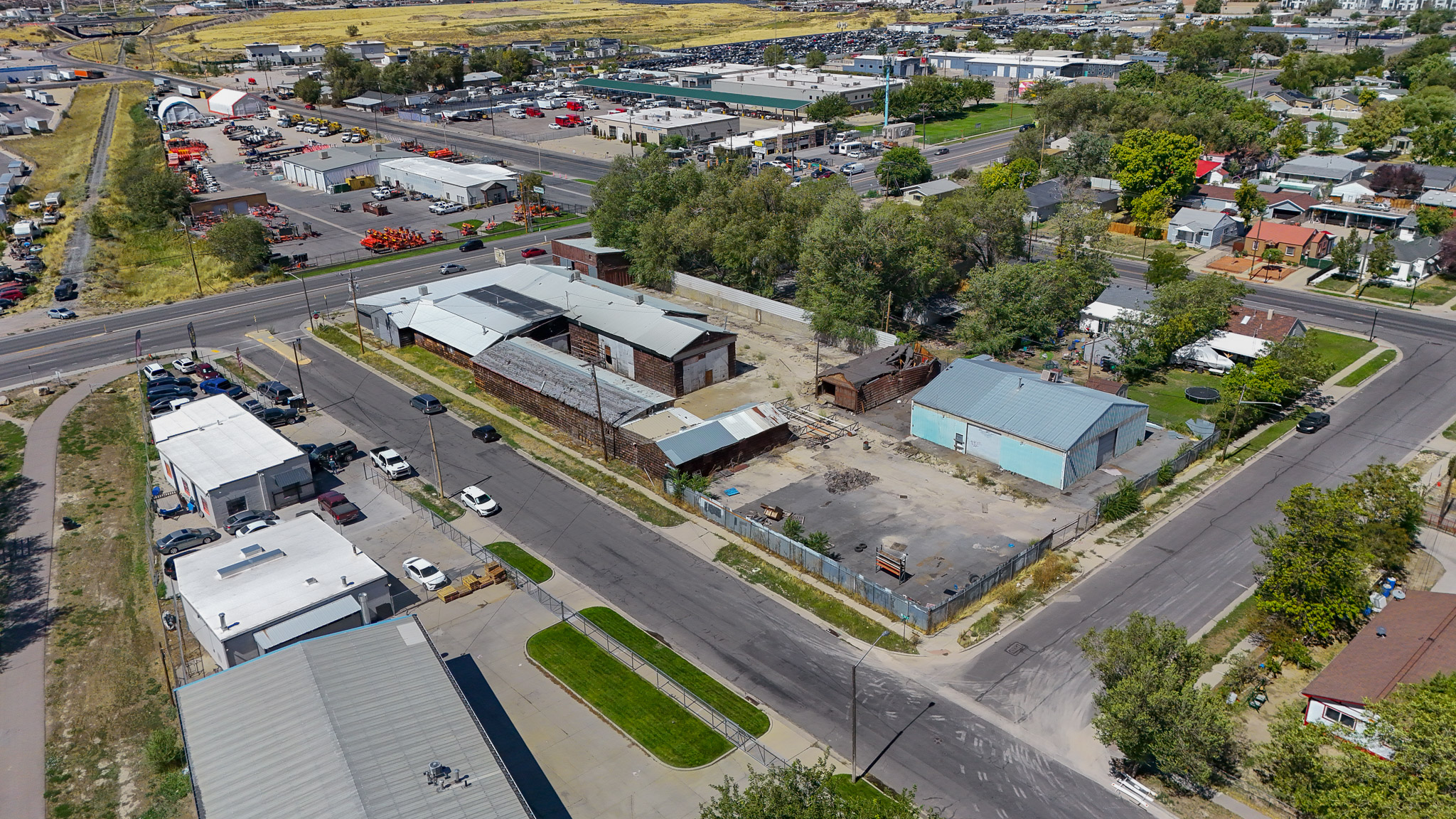 Drone aerial photo lot Redwood Road Utah