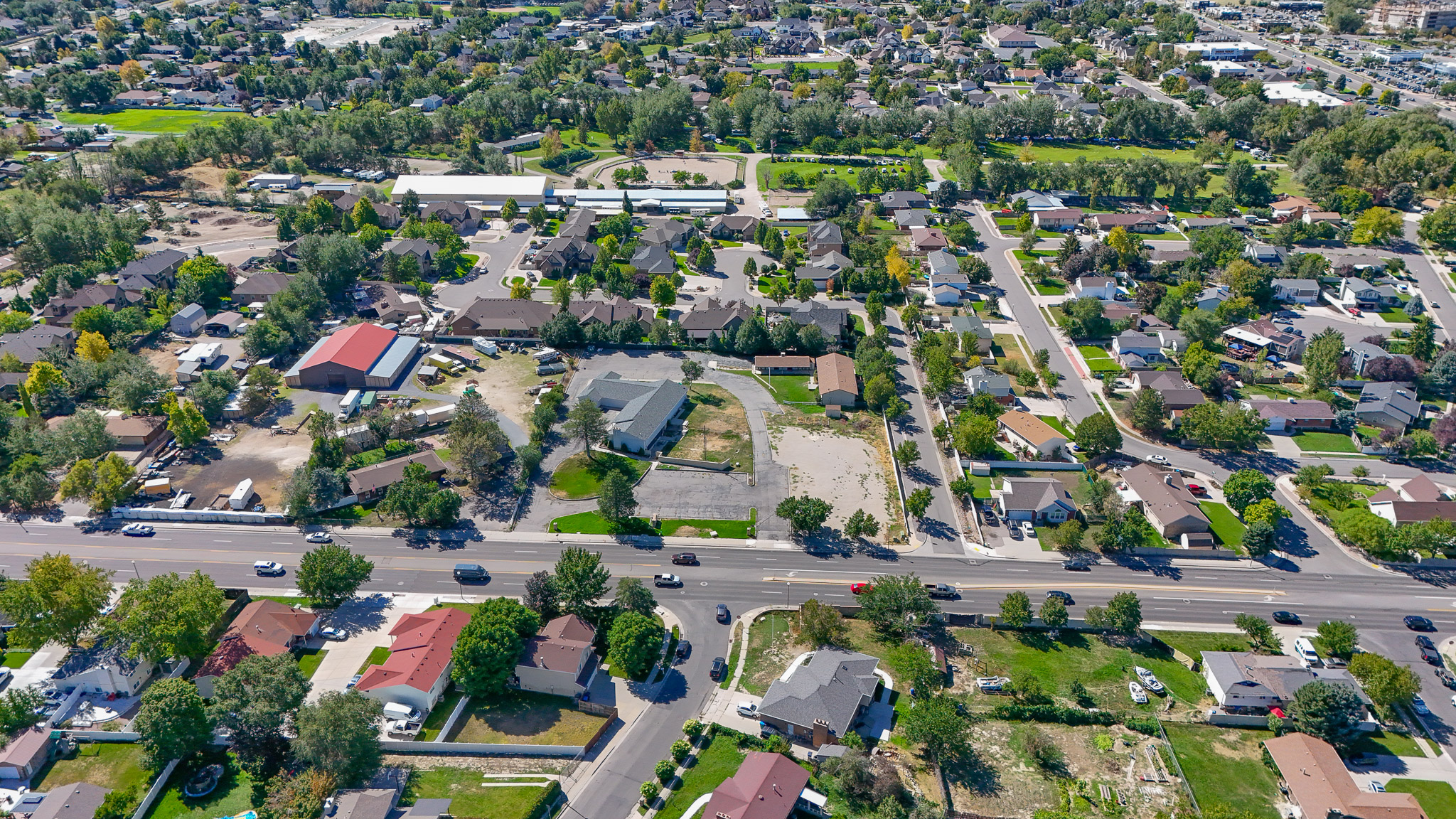 Drone aerial Sandy Utah lot