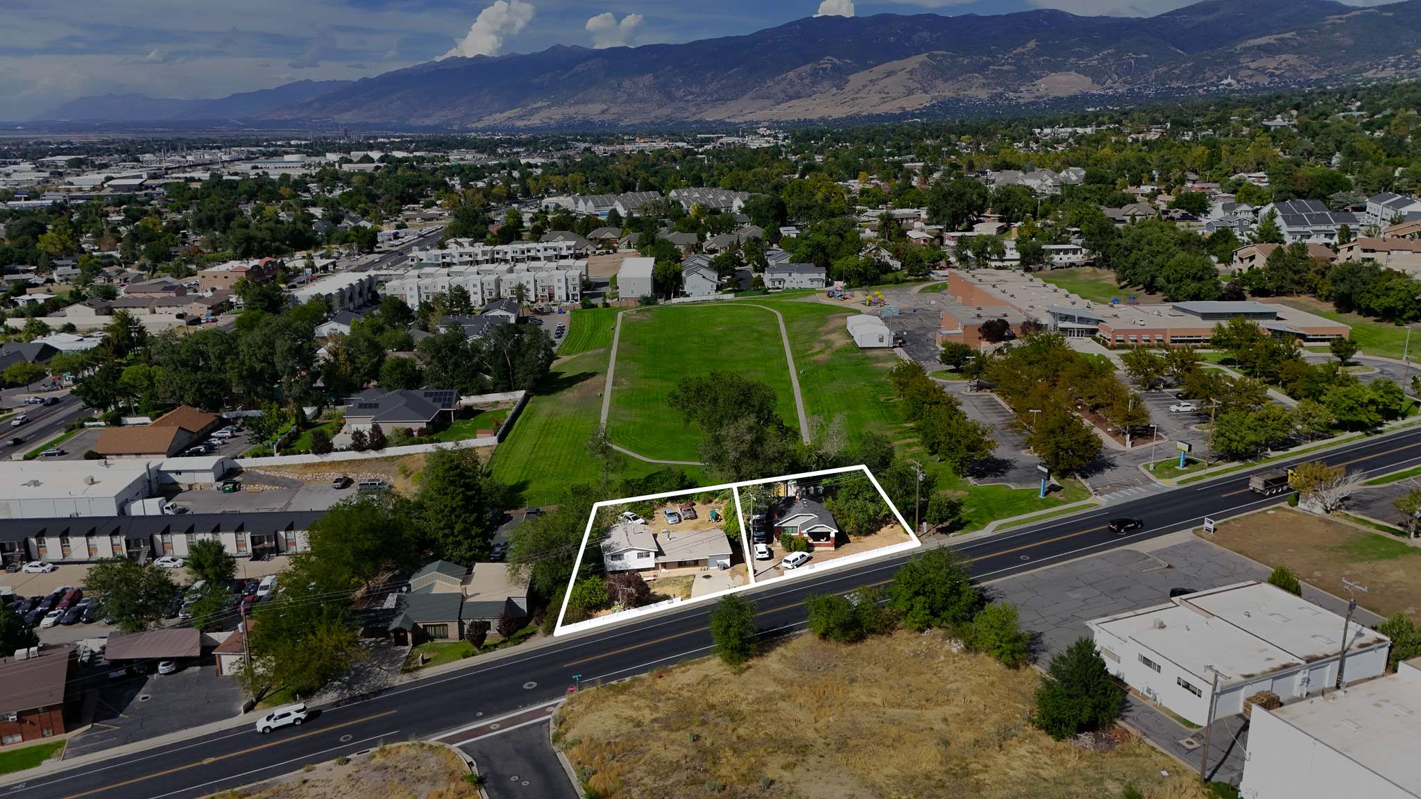 Property line overlay aerial SLC lot 155E