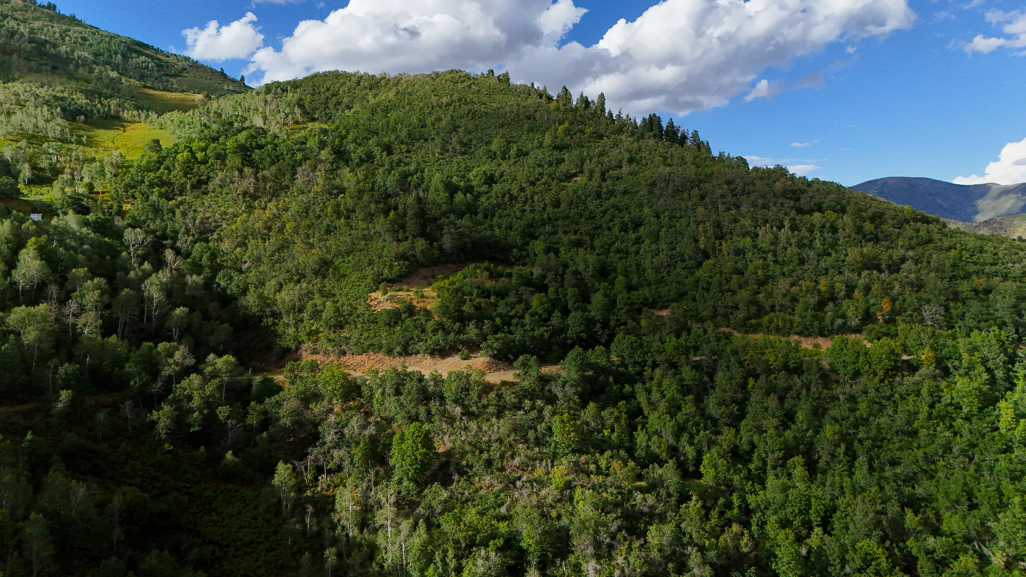 Aerial drone photo of lot listing in Springville Utah