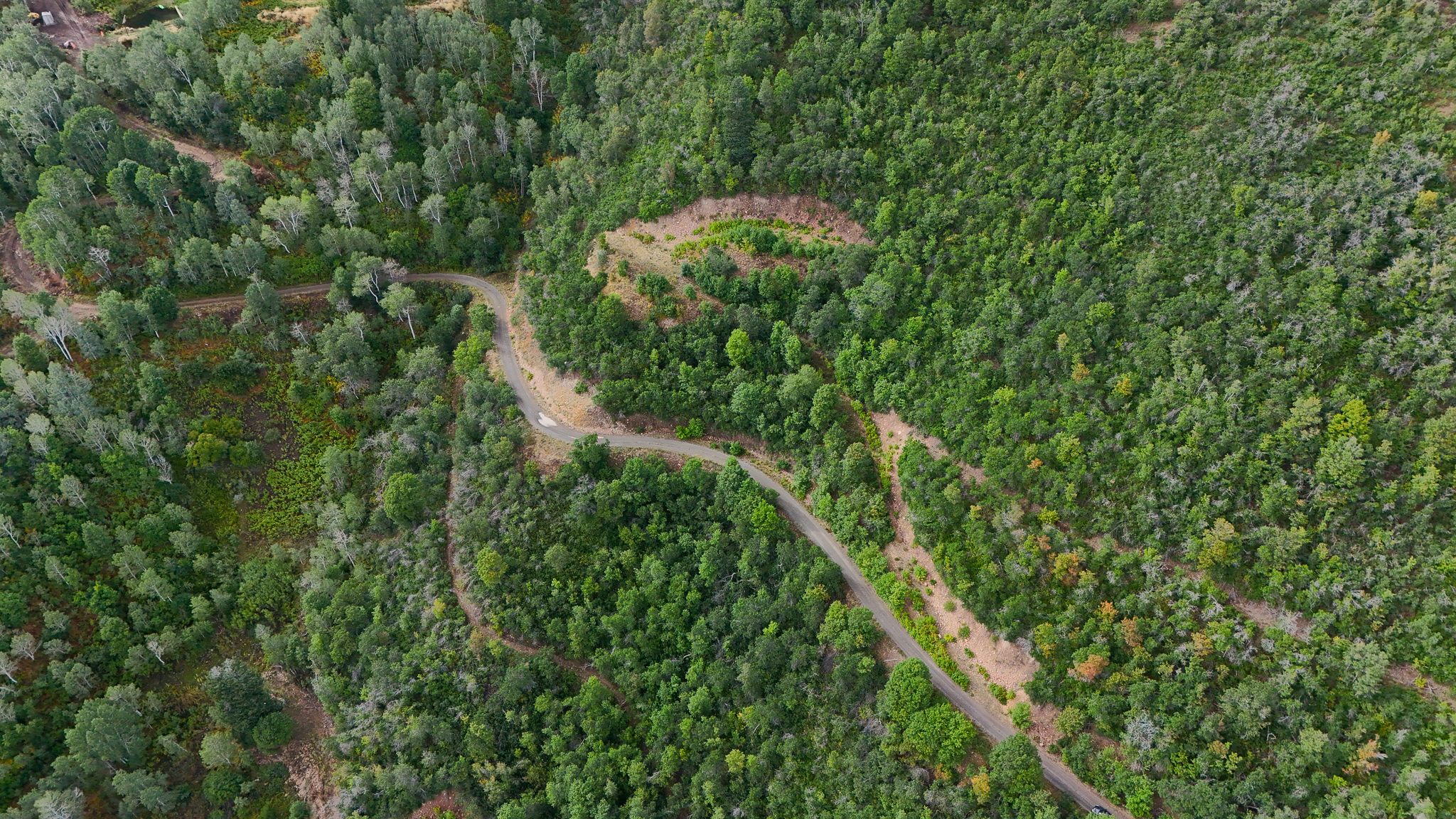 Aerial view Springville Utah residential lot